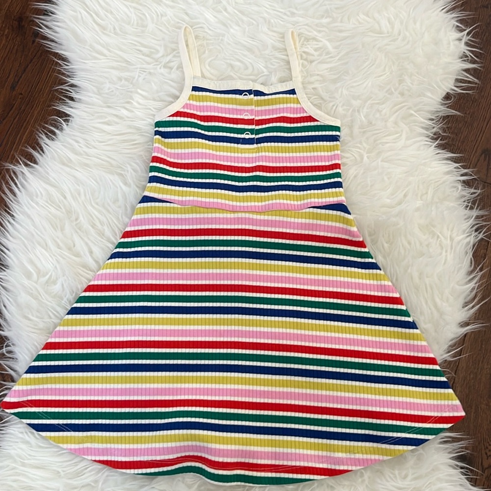 Hanna Andersson Girls Rainbow Summer Dress Size 5 110cm